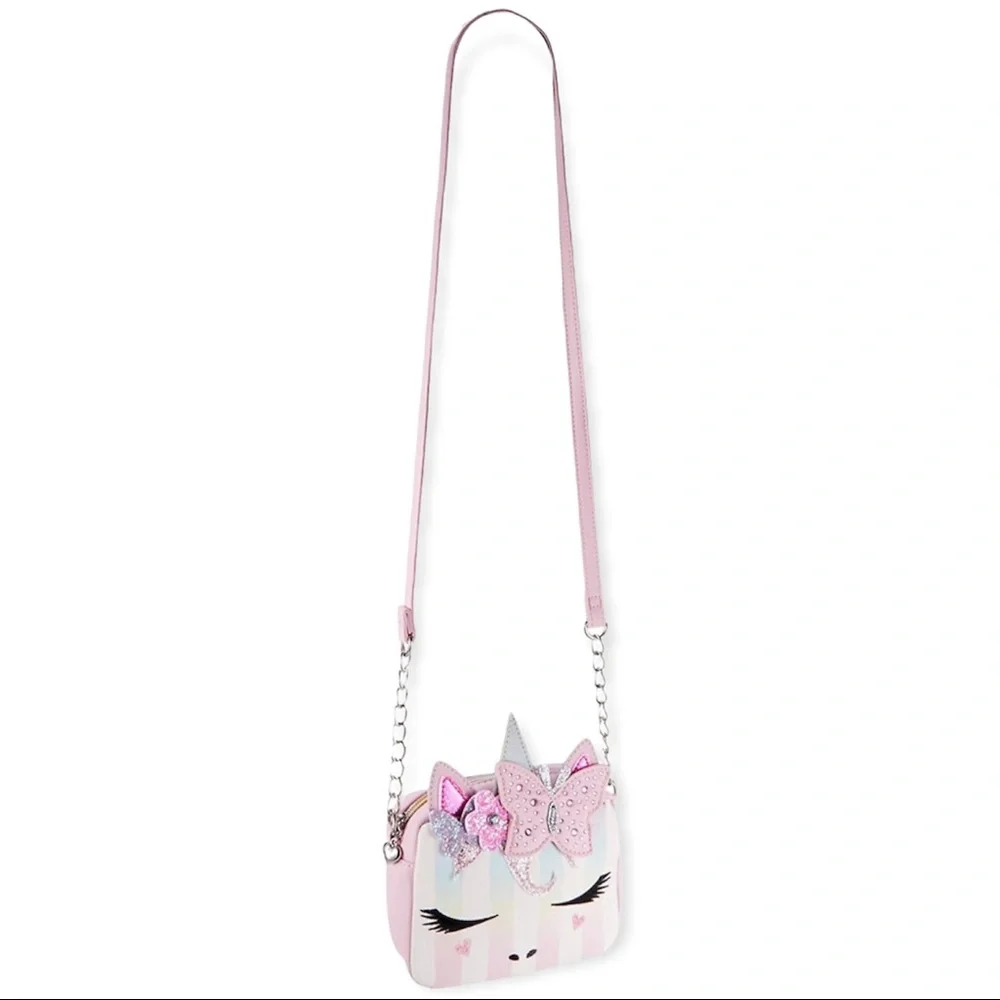 Miss Gwen Kids Purse Unicorn Crossbody Bag Pink Flower Crown Butterflies NWT